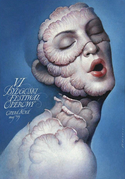 johndarnielle: nevver: Wieslaw Walkuski Polish poster &amp; book design, still the best dreaming