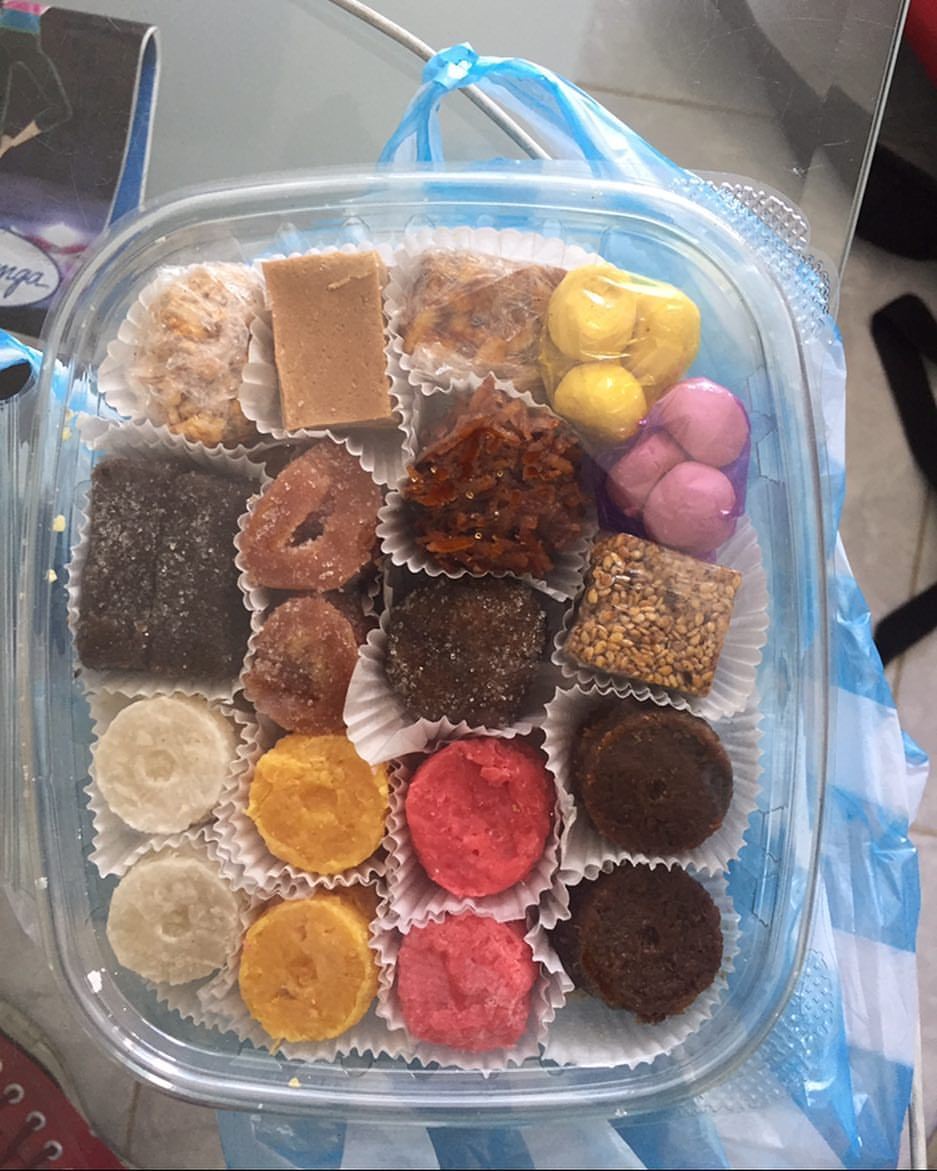 Coconut, panela and other sorts of fruits and nuts box of candy    #coconut #cocada