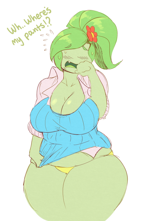 bewbchan:  Quick doodle of Cake’s Plant Mommy. I think she is rad >w>