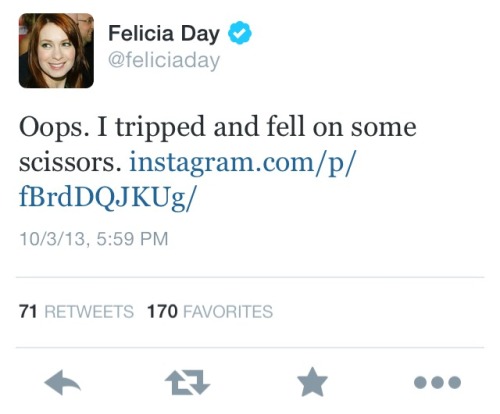 theboywhofangirled:  FELICIA DAY GOT A HAIRCUT AND I’M JUST 