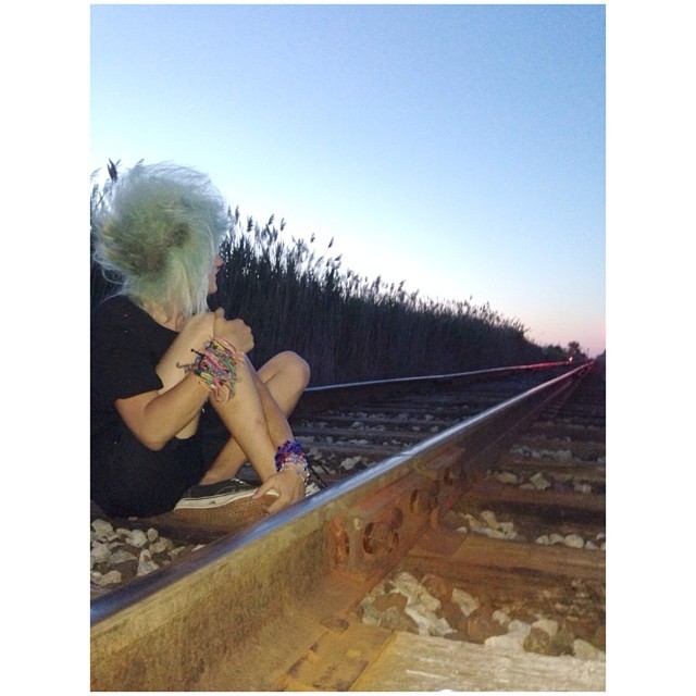 veeoneeye:  we went to watch the fireworks on a train track last night, chill as