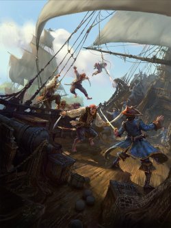 artissimo:  pirates magazine cover illustration