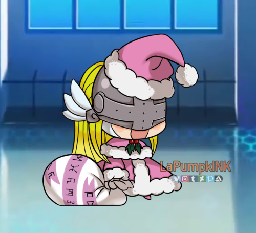 Angewomon with padoru style for this holidays