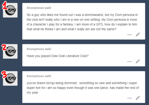1. If you run a gfd blog/social media account or have a catalog of gfd content you enjoy, I would su