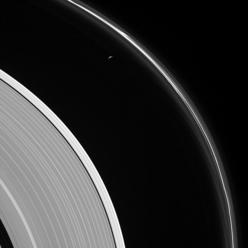 Saturn, rings and moons (Tethys, Enceladus, Titan and Janus, Prometheus, Atlas, Iapetus, Atlas, Meth