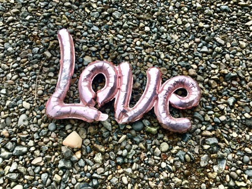 Love balloon. Found on the north shore near Battersea Bridge.