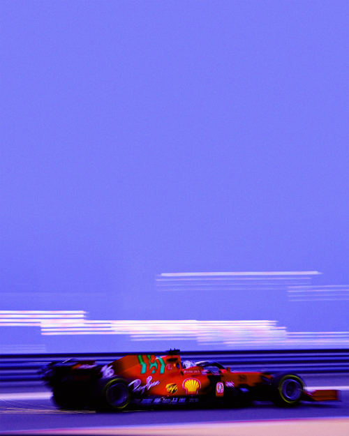 BAHRAIN, BAHRAIN - MARCH 13, 2021: Charles Leclerc during Day Two of F1 Testing in Bahrain (Photo by