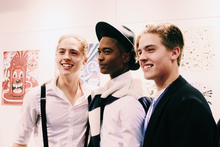 sprousetwinsblog:  Dylan, Cole and Igee Okafor at the G-Shock opening gallery show
