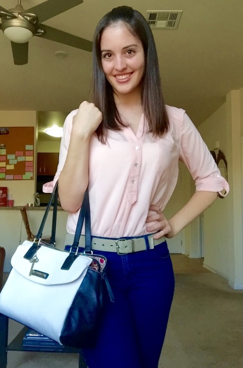 Yesterday’s #ootd from a day at my internship! Featuring one of my new favorite blouses from The Min