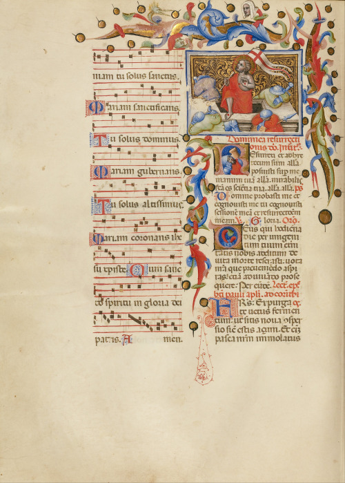 openmarginalis:“The Resurrection; Initial R: A Sleeping Soldier” by Master of the Brusse
