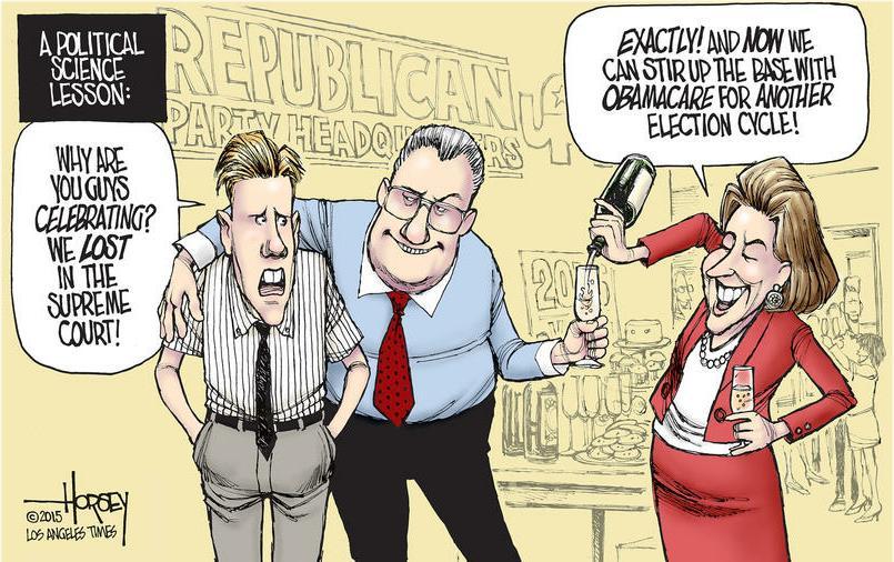 cartoonpolitics:  Practical Politics 101 .. ‘Losing Can Be Winning’ .. in the