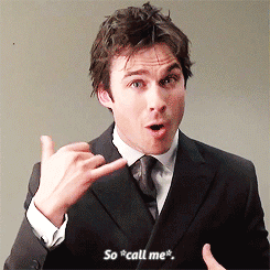 blackgirlwhiteboylove:  niansomerhalder: “My celebrity crush is Ian Somerhalder.”  💋😝  UGH