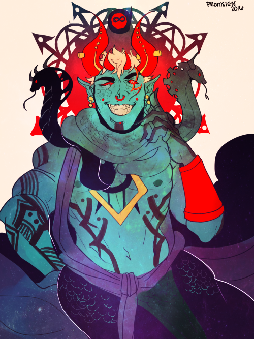 promsien:  Drew this Demon Naga Clockwork for @krocatoo 8^)