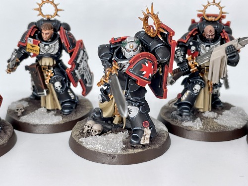 Black Templars Bladeguard Veterans, extremely detail-intensive models but I’m happy with how they ca