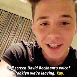 Poor Brooklyn Beckham. (@brooklyn77b) When your superfamous superstar footballer father burst your bubbles of getting 1 million followers on instagram. The Beckhams, everyone.   #ismydadcoolerthanme  