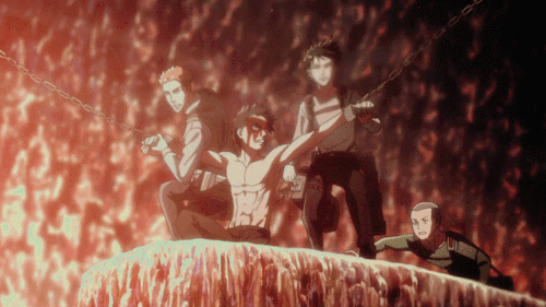 dailylevilove:

snk #45: “Outside the Walls of Orvud District”

“Connie, hurry!” #levi#gif