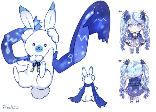 ppotatto:winter night miku / yuki bunny for Support YUKIMIKU 2017! thank you!*** PLEASE READ THIS AN