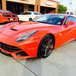 chemicalguys:  V4 + Blacklight + Jetseal. V4 all in ine polish removed all swirl marks completely leaving a perfect finish. Chemical Guys Forever bro!  Thanks to @madguys detailing Texas for sharing your shine #chemicalguys  #ferrari #luxury4play