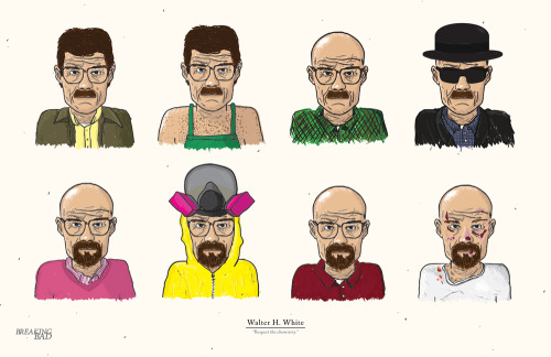 breakingbadamc:  The Evolution of Walter White by Edson Muzada