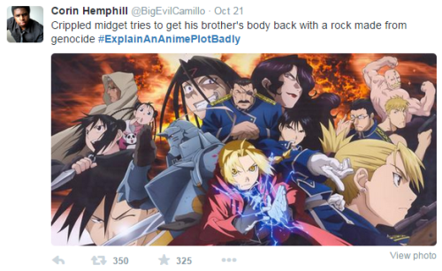 themanfromgotham: 64thyume: Some of the best FMA #ExplainAnAnimePlotBadly tags 1337animeami dablacks