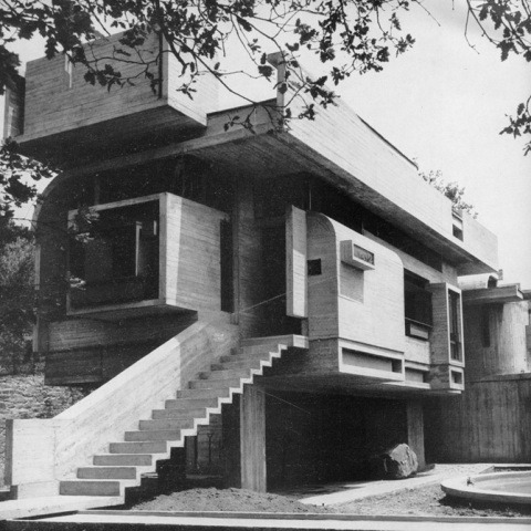 onlywaterheart: Leonardo Savioli, Villa Taddei a Fiesole (Firenze), 1965. View this on the map