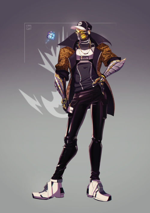 My titan Onyx in a modern style outfit!
