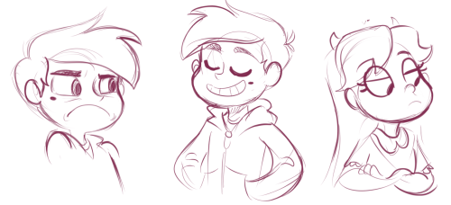 sharkie-19:Star and Marco sketches. :I