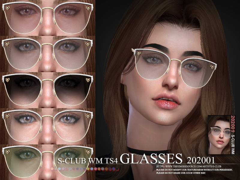 S Club Ts4 Wm Glasses 202001 Created For The Sims Emily Cc Finds