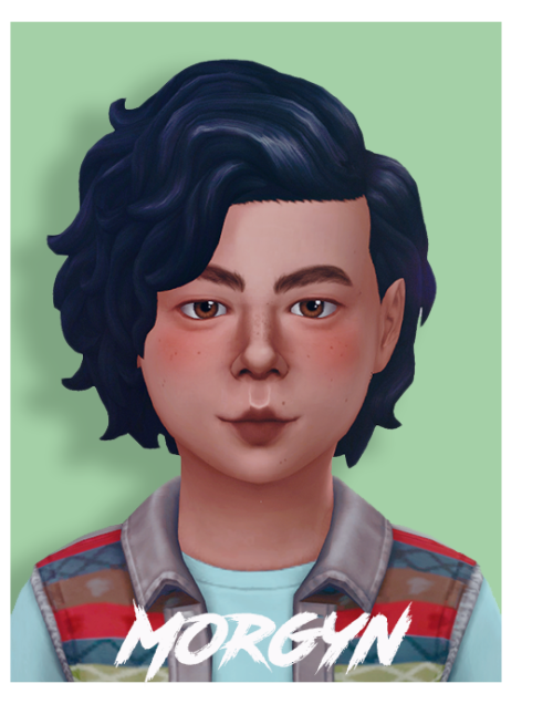 saartje77: Hi guys, here are some hairs for your sim kiddies. Bob &amp; longer Bob require the M