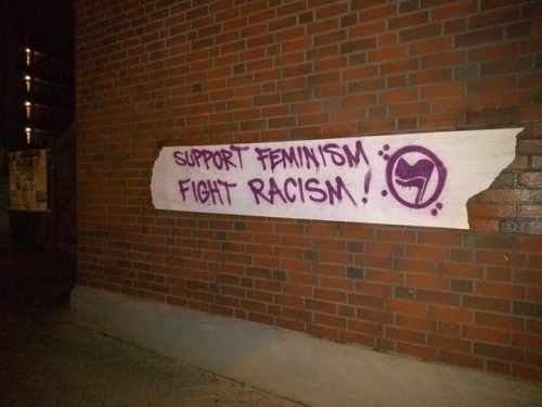 radicalgraff:‘Support Feminism, Fight Racism!’