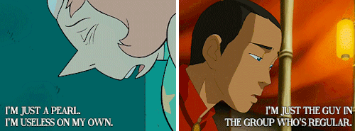 unpopularmultishipper:  hihereami:  otterbender:  Parallels: Pearl & Sokka (as suggested by @l-a
