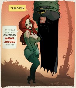 hugotendaz:      Poison Ivy and Batman - Cartoon PinUp Hang in there, old buddy :) Newgrounds Twitter DeviantArt  Youtube Picarto   