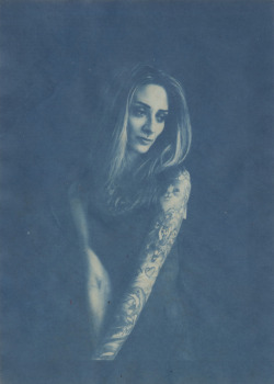 noisenest:  of the earth she loves so dearly ( prologue ) // theresa manchester // cyanotypes - different toning methods, different toners - all done by brush, dipping, spray, etc 