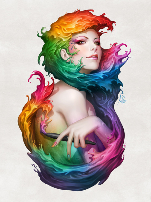 Sex artagainstsociety:  Angel of Colors by Artgerm™ pictures