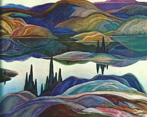 art-mysecondname:Franklin Carmichael – Mirror Lake, 1929