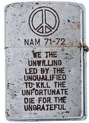 Zippo lighter from U.S. troop fighting in Vietnam