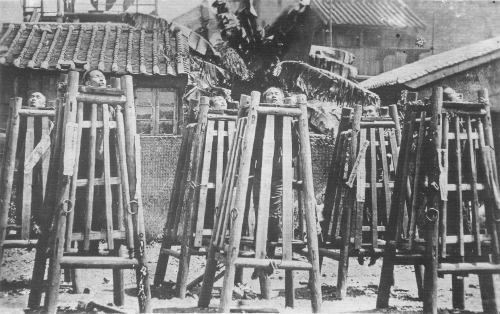 Execution of Boxer Rebels in China, circa 1901.