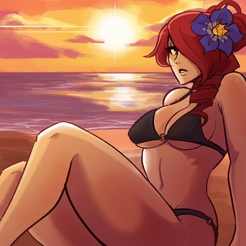 Mitsuru swimsuit piece I did for patreon