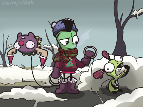 zeropalart:“Hey, you know that green kid? Have you seen how much snow his dog can eat??”