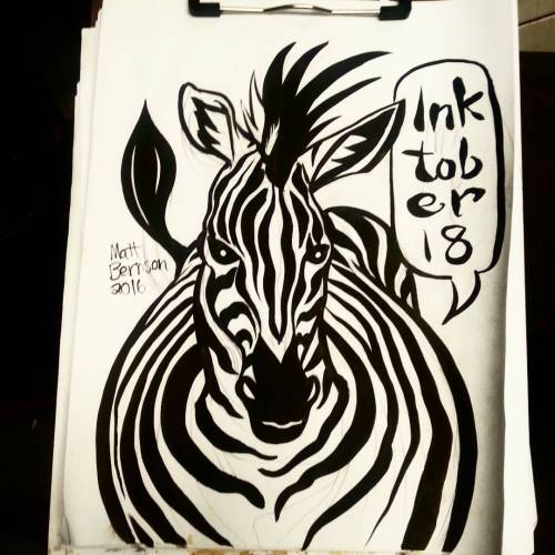 Zebras are mega cool. Here’s another one for makeup inktober for yesterday. #inktober #ink #zebra #drawing #art #animalportrait #animal #zebrastripes #artistsoninstagram #artistsontumblr #pentelbrushpen #pentel