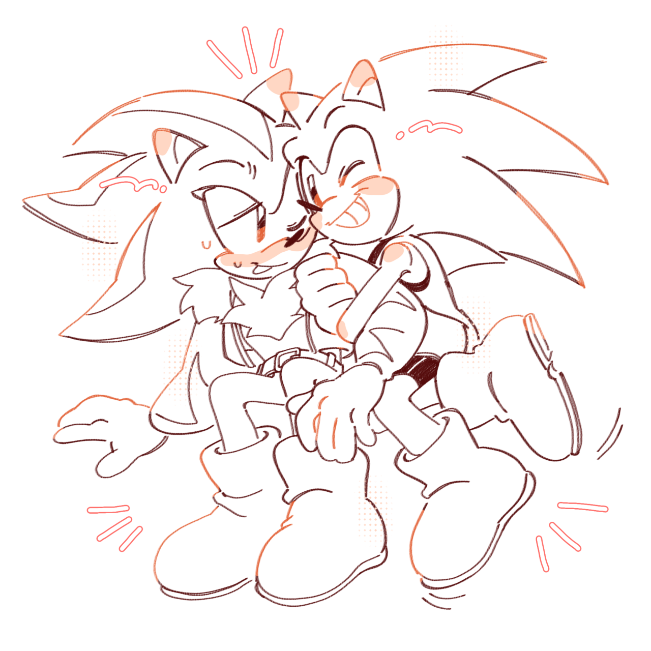 I was asked to draw Sonic and Shadow kissing : r/MoonPissing