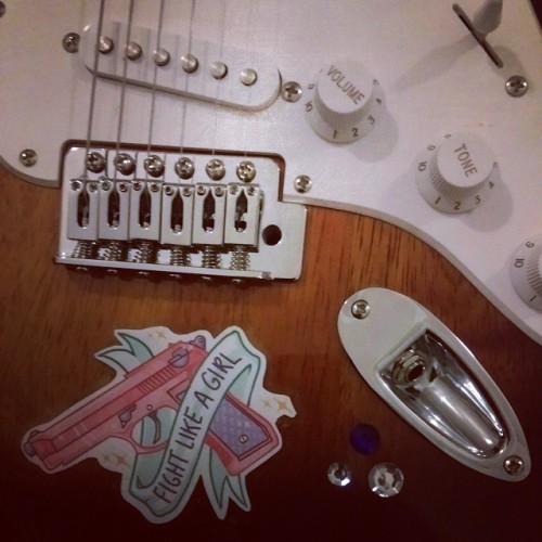 kurtneycobane:  #fight #like #a #girl #feminism #guitar #sticker
