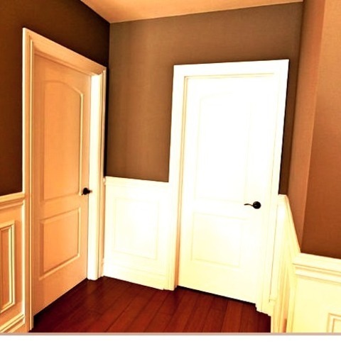 New York Basement Walk OutInspiration For A Sizable Transitional Walk-out Basement Remodel Featuring