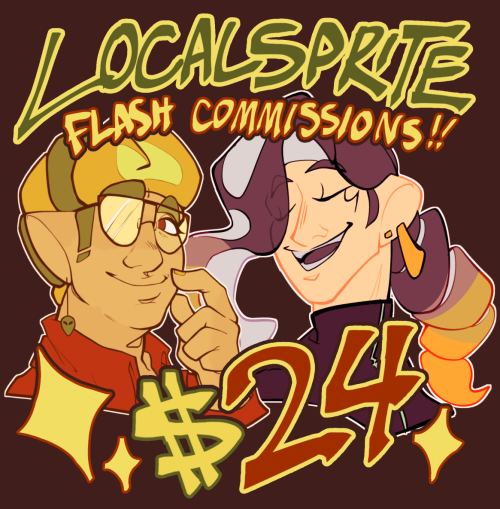 tangotechnologies:hiiii i’m opening 5 flash commission slots! i’m leaving on a road trip