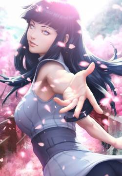 pixalry:  Naruto Fan Art: Hinata Hyūga - Created by Stanley Lau You can follow him for more of his artwork on Tumblr.