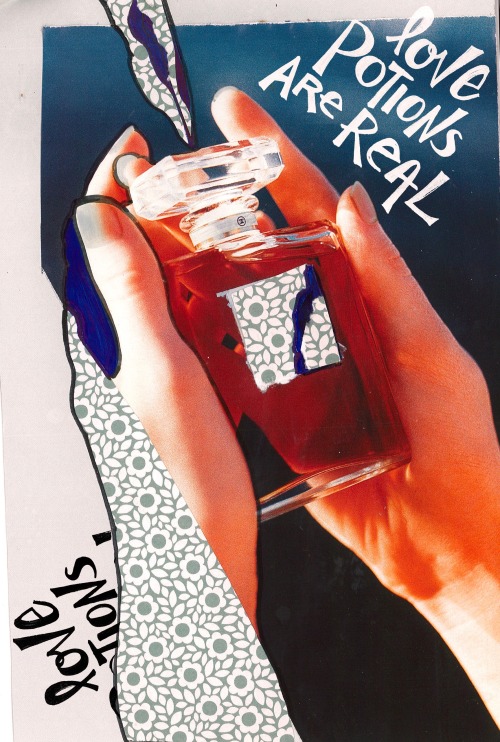 Love potions are real.Bottle by Chanel. Photograph adapted from Hunger Magazine.