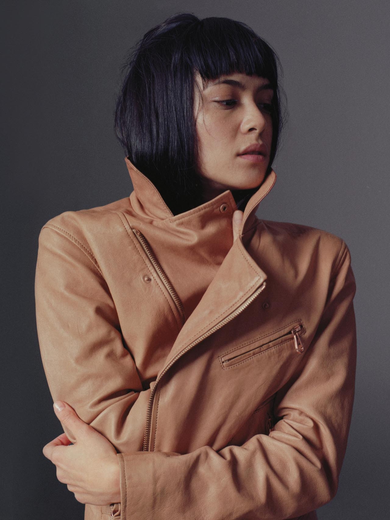 levismadeandcrafted:  Off Road Leather Jacket / Nude  Photography by Chloe Aftel