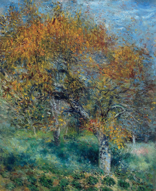 dappledwithshadow:Pierre-Auguste Renoir The Pear Tree1880-1889