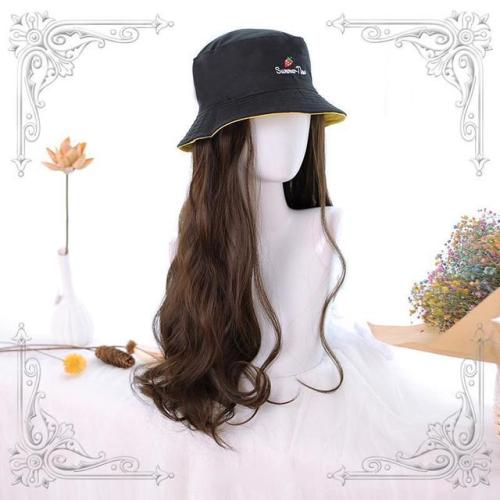 Sweet Long Curly Wig Hair Bucket Hat starts at $31.90 ✨✨This is so cute! Catch my eye right away❤️