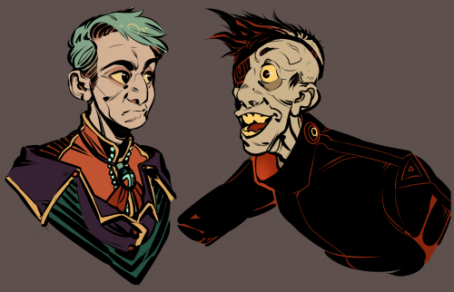 Doodles from the big wi-fi black-out that turned out super sci-fi anime protag/villain. Just throw s